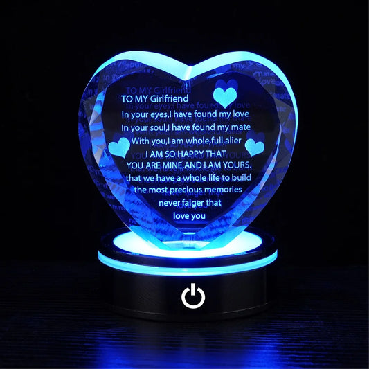 3D Crystal Romantic Love Heart Gift